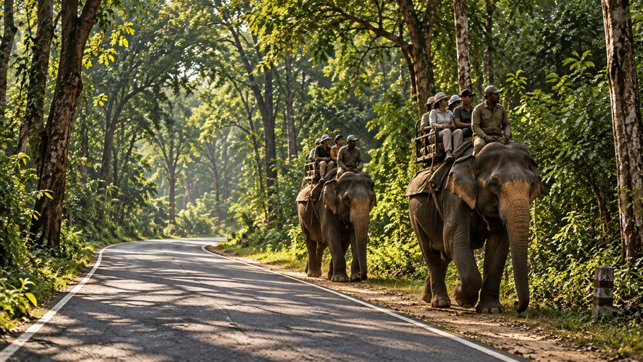 Elephant Safari near Corbett