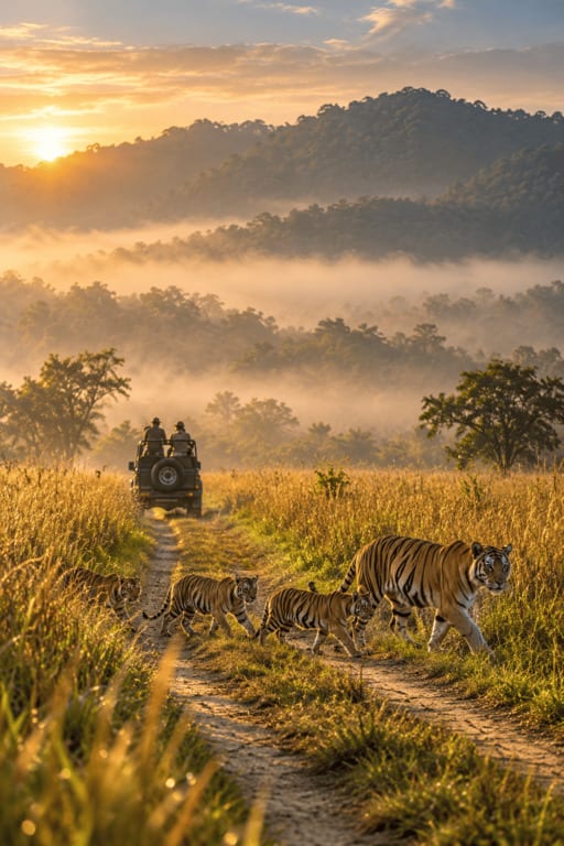 Illustrative Corbett-region photography for the Dhikala safari guide